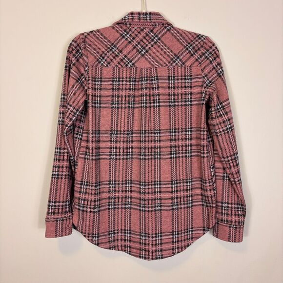 New Thread & Supply Pink Plaid Collared Button Down Flannel Shirt XS - Picture 2 of 6